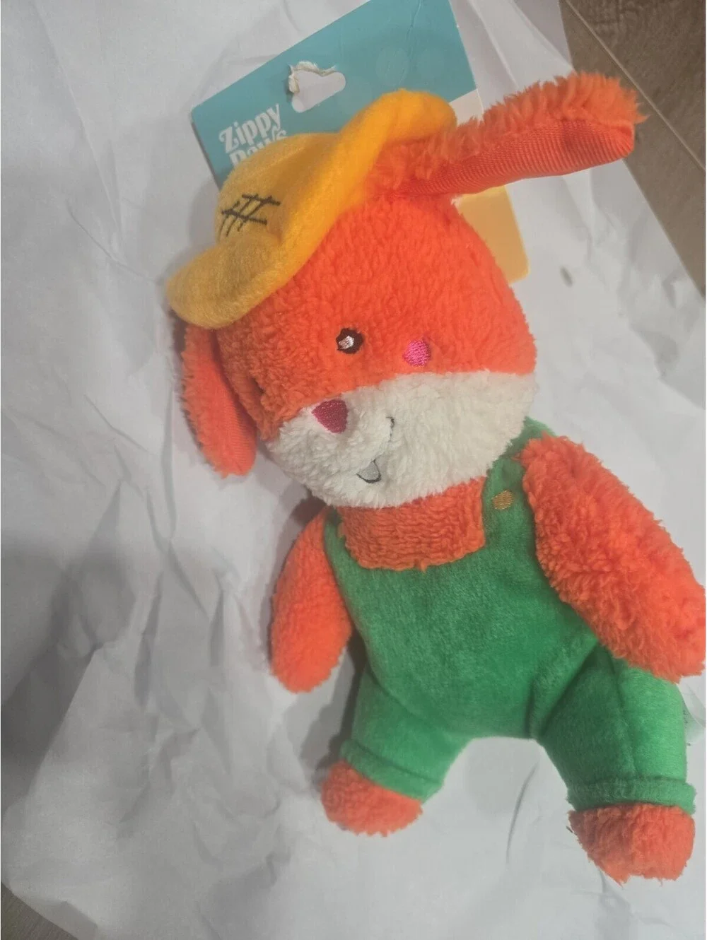 ZippyPaws Cheeky Chumz Squeaker Plush Dog Garrett The Gardener ZP1007 Zippy Paws